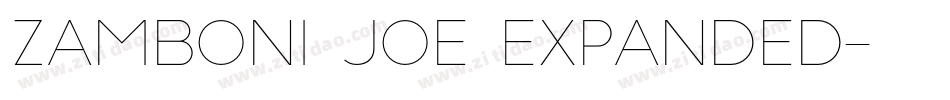 Zamboni Joe Expanded字体转换